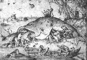 BRUEGEL, Pieter the Elder Big Fishes Eat Little Fishes g oil painting reproduction